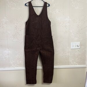Sweet Lovely by Jen Brown Corduroy Overalls Small Oversized NWOT 18” P2P, 55” L